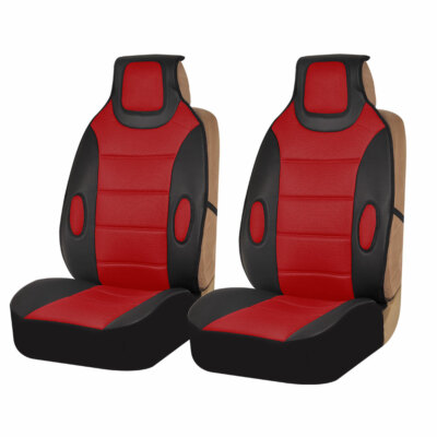 Car Seat Covers Leatherette Cushion Pads With 3D Air Mesh Front Set Universal