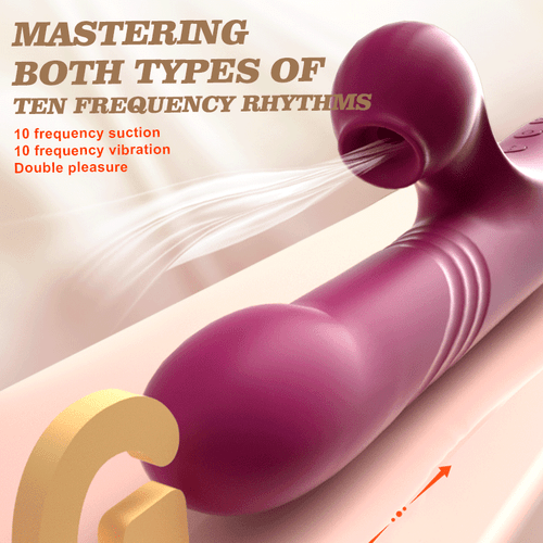 Dildo Vibrator mit Stoßfunktion Sauger Anal Vibratoren Sexspielzeug für Frauen - Bild 14 von 17