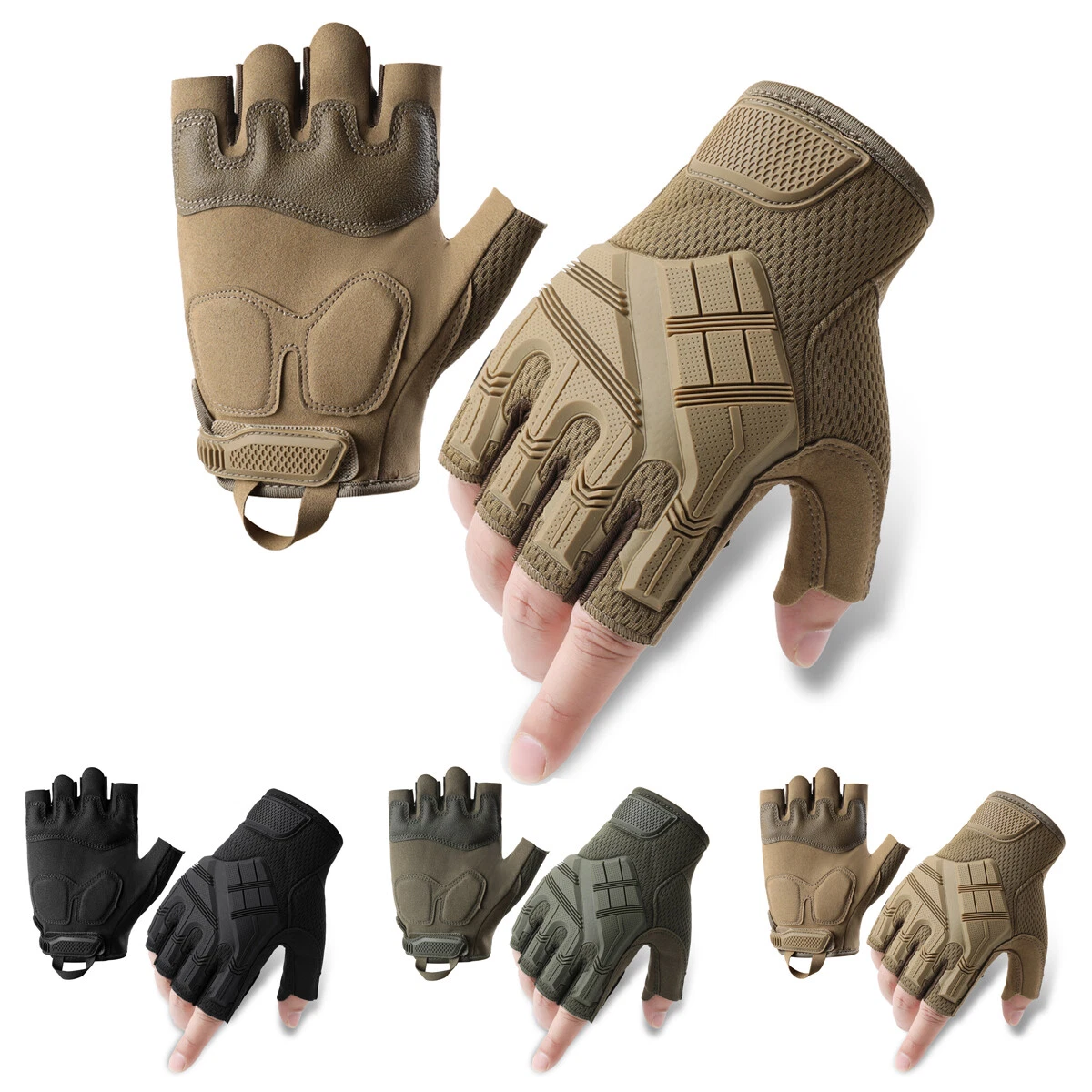 Tactical Gloves Half Finger Military Combat Airsoft Motorcycle MTB Bike Mittens