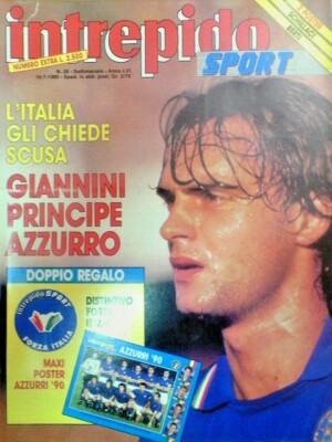 INTREPIDO SPORT 1990 Nr. 28 Poster Schillaci Berti - ( Zu)