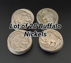 Lot of 20 Buffalo Nickels - Type 2 - No Date - Indian Head - Bulk Coin Lot