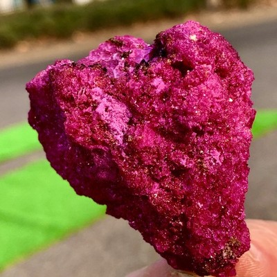 85G  Natural Rough Red Corundum Phlogo Pit Mineral Spirits Ruby Raw Gemstone