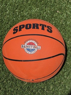 Basketball Indoor Outdoor Size5  Rubber Ball Orange Sports Training Game