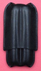 Adjustable Black Leather CIGAR CASE - Brand New Condition 