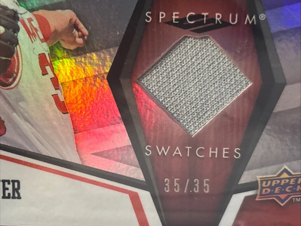 Muestras Upper Deck Spectrum Spectrum 2008 rojas #35/35 Jered Weaver #SS-JW Foto 2 de 3