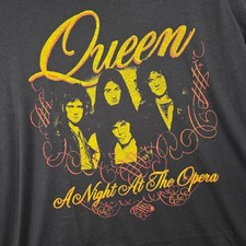 Queen Shirt MENS Extra Large XL Black Night at The Opera Music Concert Tour NWT