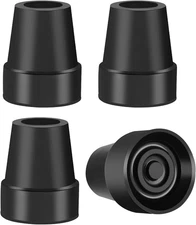 Cane Tip - Self Standing  3/4 Inch Quad Rubber Replacement for Walking Canes Sta
