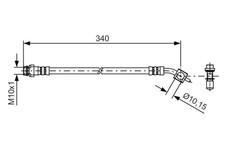 Bremsschlauch BOSCH 1 987 481 424 für XC70 VOLVO V70 V60 XC60 FORD S80 MAX S60 2