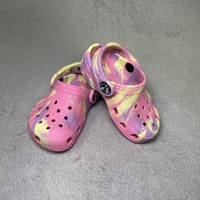 Little Kids Age  1-5 Crocs Classic Marbled Clog Pink Lemonade Tie Dye size C5