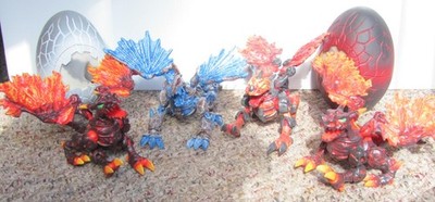 Lot Of 4 Mega Bloks Dragons With Eggs Fire And Ice Manuals 9892 9874 9893