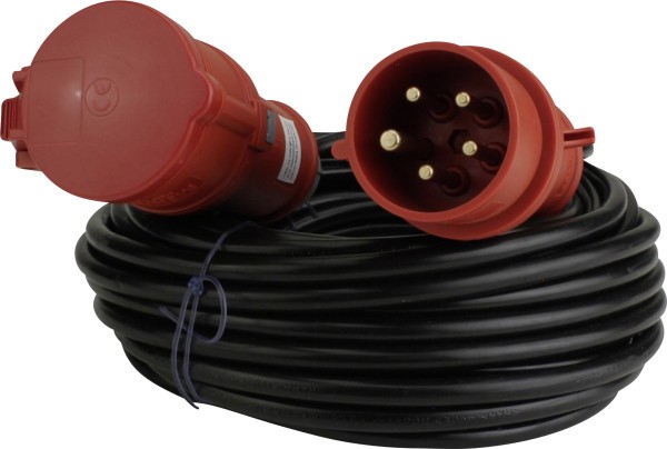 Cee-VerläNgerung 5-Polig 16A H05VV-F5G1,5 20M Rot VerläNgerung-image