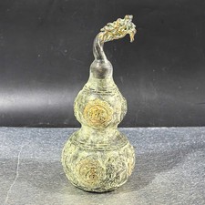 Collectible Chinese Old Silver copper Handwork carved Lucky and Prosperous Heade