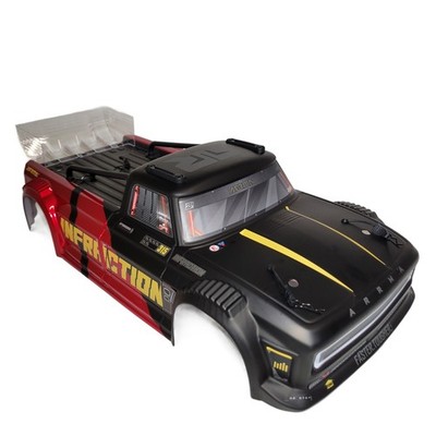 Arrma Infraction 223S BLX Body Black Gold Red  Factory Painted Spoiler Wing 2645