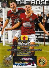 Linlithgow Rose v Spartans 22/23 Scottish Cup programme
