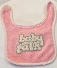 VINTAGE 1985 GALOOB BABY TALK DOLL Accessory Replacement Bib for Doll