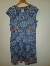 Mistral size 16 dress multicoloured blue white and coral pink with pockets