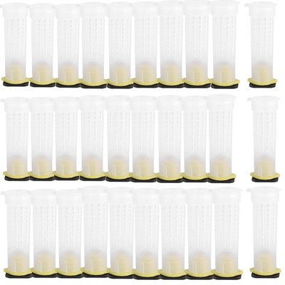 30pcs Queen Bee Roller Cages -Plastic Beekeeping Rearing Cup Kit bee... 