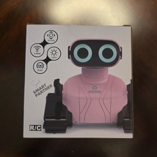 GILOBABY Robot Toy Remote Control RC Robots for Kids LED Eyes Color Pink