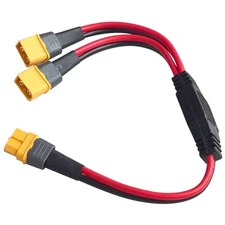 XT60 Y Splitter,Xt60 Extension Cable 1 Female to 2 Male Connector Adapter,12Awg