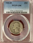 1932-D WASHINGTON QUARTER - PCGS G06