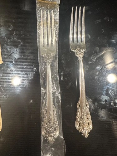 Wallace Grande Grand Baroque Sterling Silver True Dinner Fork 8"