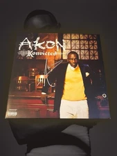 Hand Signed AKON Konvicted 12” Vinyl Silver Pen - Proof
