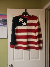 Tommy Hilfiger Original Vintage 2001 American Flag Knit Sweater Size XL