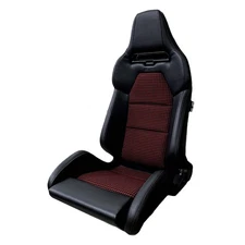 Braum Viper X Series Black Leatherette Sport Seats, Red Houndstooth