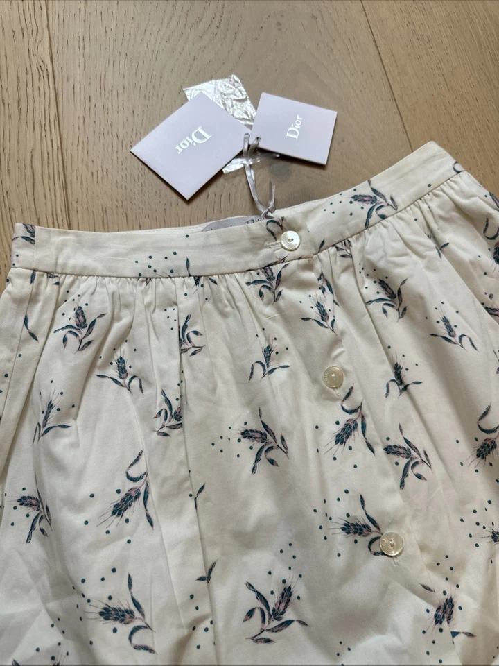 Nueva Falda Larga Con Etiquetas 100% Auténtica CHRISTIAN DIOR Niñas - 8 Años - BLANCA Foto 4 de 4