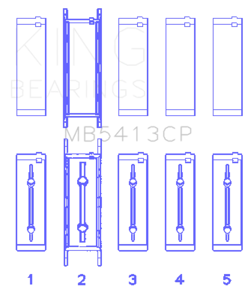 King Engine Bearings Main Bearing Set for GM 134 * Fits Saab 9-3, Saturn Vue, Foto 2 de 4