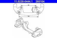 ATE Halter Bremssattel 11.0230-0444.1 für E36 Z3 BMW 3er Compact Roadster 316