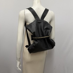 Vintage Designer Leather Backpack Purse Black Cool Straps Design HIGH QUALITY Vintage Leather Black Backpack - Etsy main image 3