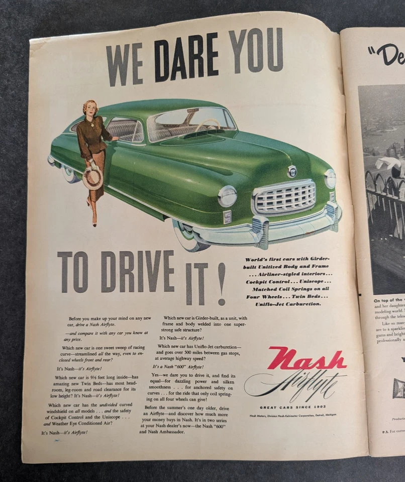 Look Magazine June 7, 1949 Humphrey Bogart Lauren Bacall Jack Dempsey Joe Louis - Image 4 of 4