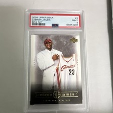 2003-04 Upper Deck LeBron James Box Set Rookie #9 PSA 9 Cavaliers Card. rookie card picture