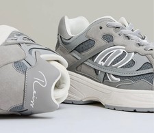 Reiss VOLT Nubuck and Mesh Trainers Grey Men’s Size 10