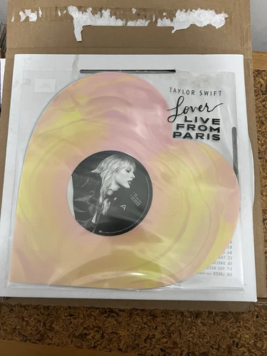 Taylor Swift 'Lover' Live From Paris Vinyl Heart Shaped Record NEW NEVER OPENED