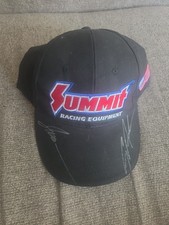 John Force Greg Anderson Summit Racing Autographed Hat Nhra Drag Racing
