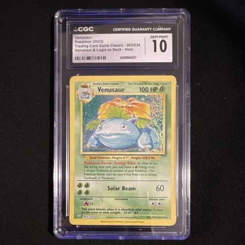 Venusaur CGC 10 2023 Pokémon TCG Classic 003/034 Holo English Card