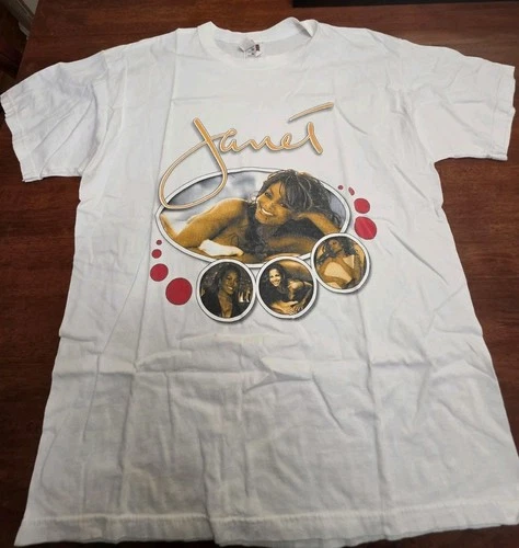90s Janet Jackson All For You Tour Promo XL WHITE T-Shir 1990s vintage concert t-shirt, vintage, size XL, single stitch, B+ condition