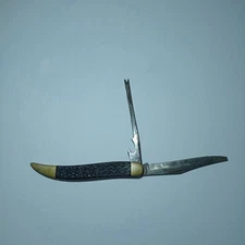 VINTAGE CAMCO USA FISHING KNIFE 2 BLADE tip broke FOLDING POCKET KNIFE fisherman