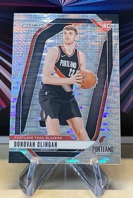 2024-25 Panini Prizm Donovan Clingan #221 Pulsar Prizm Rookie RC Trail Blazers