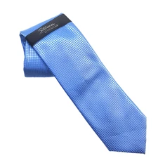 New Steven by Steven Land Tie Necktie 56" Long Men Blue micro checks