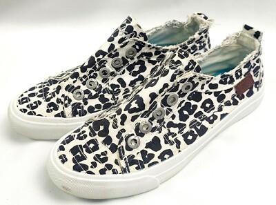 blowfish womens canvas slip on shoes