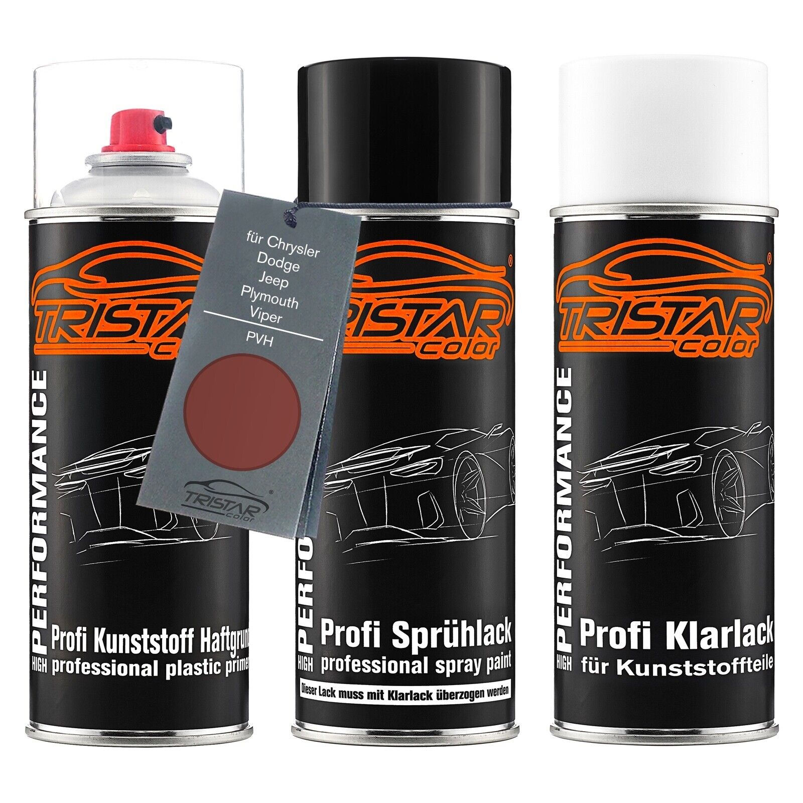 Lack Spraydosen Set Kunststoff für Chrysler Dodge PVH Burnt Copper Perl Metallic