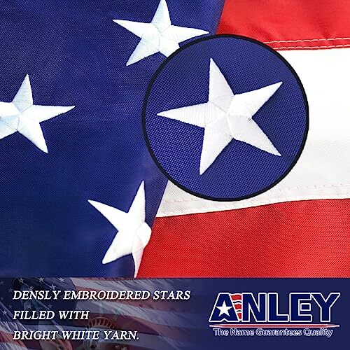 American Flag Large US Flags Made in USA Heavy Duty Embroidered Stars 6 x 10 - Picture 4 of 6