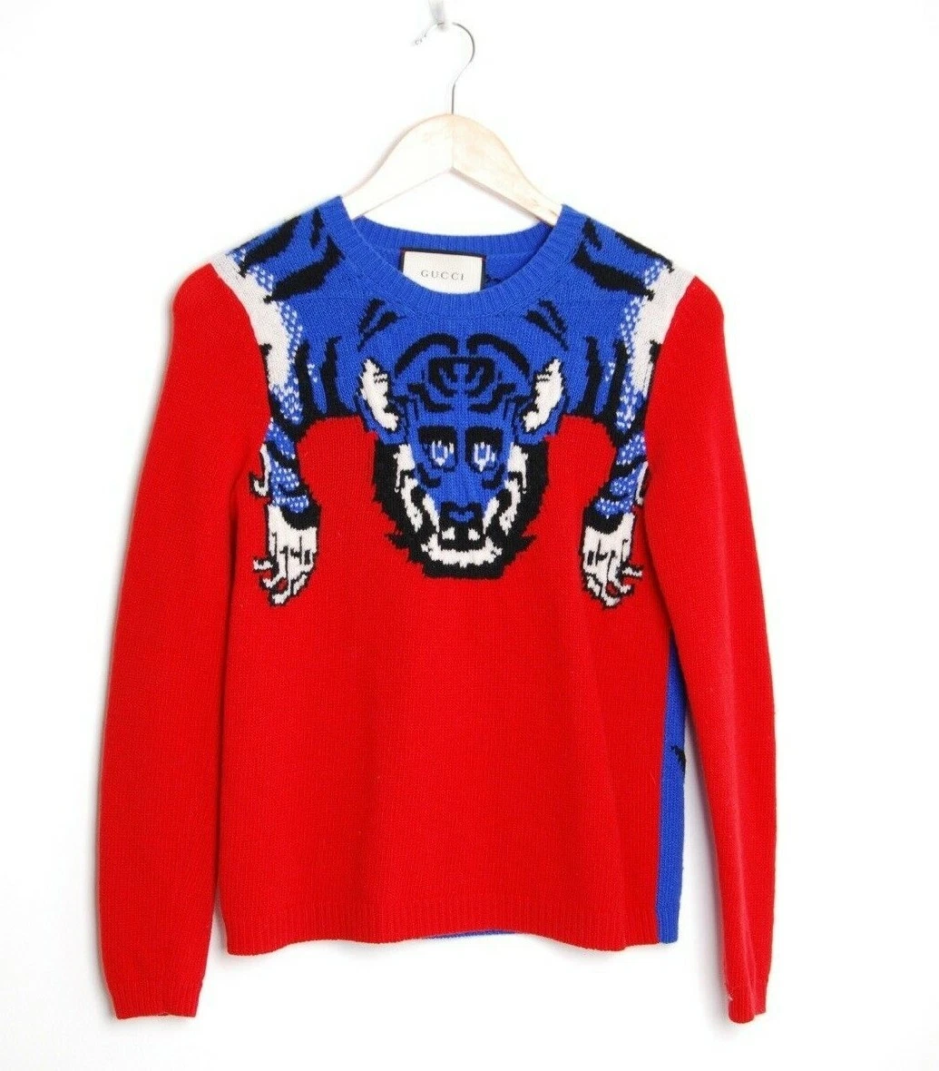 Gucci, Sweaters, Gucci Tiger Intarsia Sweater