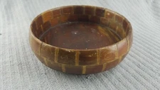 Vintage California Redwood Nut Bowl Standard Specialty Co San Francisco 8.5"