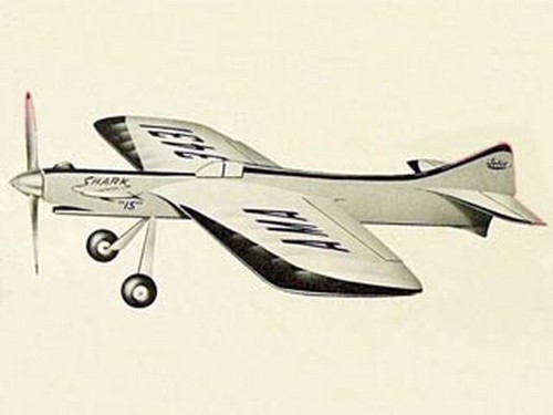 NEW LASER CUT JETCO SHARK 15 C/L MODEL AIRPLANE SHORT KIT .15 - .25 ENGINES - Picture 5 of 5