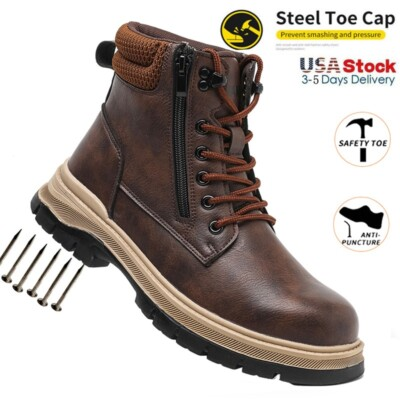 #ad #ad Indestructible Mens Work Boots Steel Toe Safety Shoes Waterproof Slip Resistant $42.29