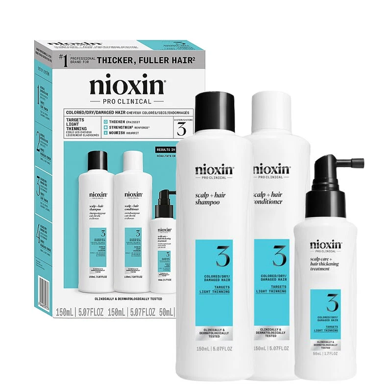 Tratt. anticaduta NIOXIN System Kit 3 Capelli Colorati Con Assotigliamneto Lieve